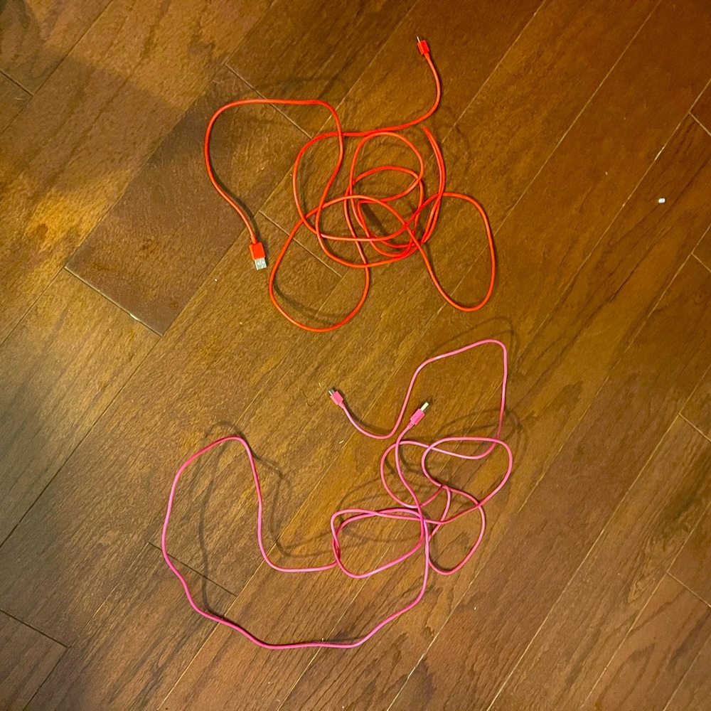 Two packs of 10 foot phone charger cords (android)